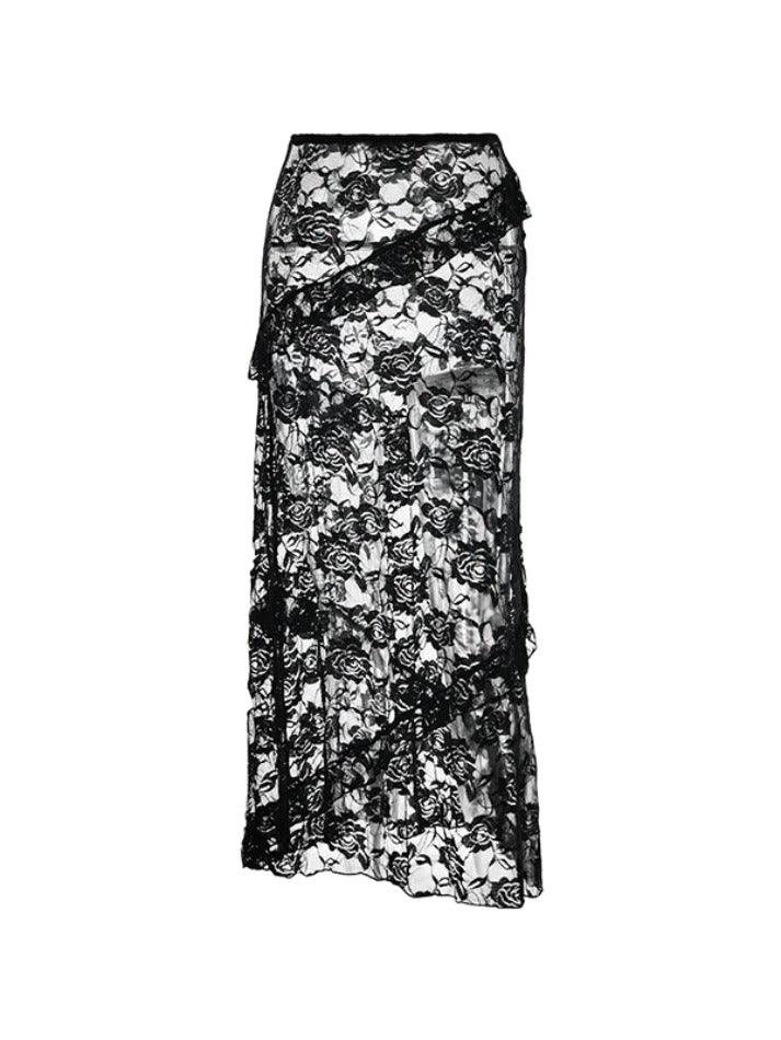 Designed Lace Stitching Maxi Skirts - AnotherChill