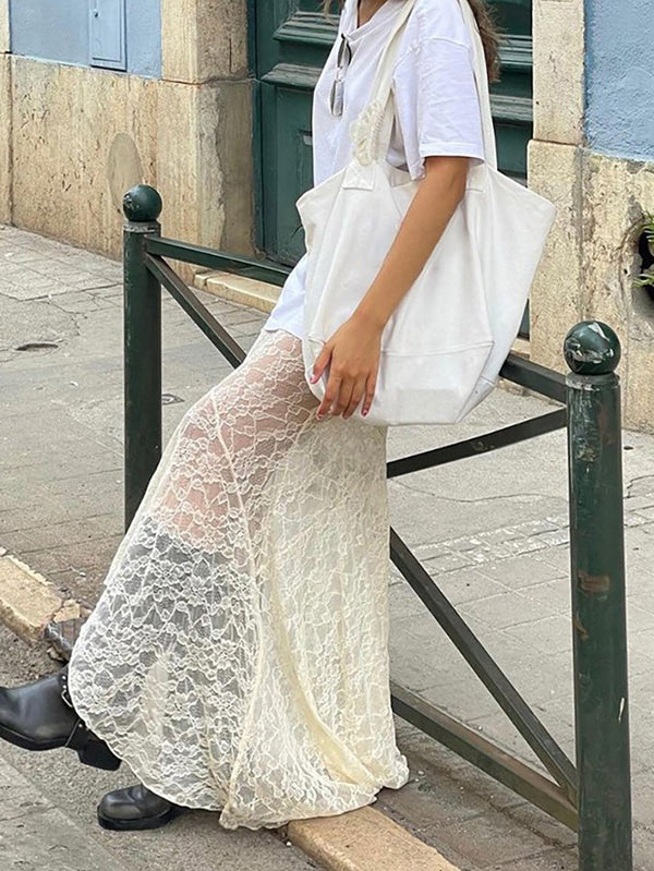 Vintage Lace A-Line Mermaid Skirt