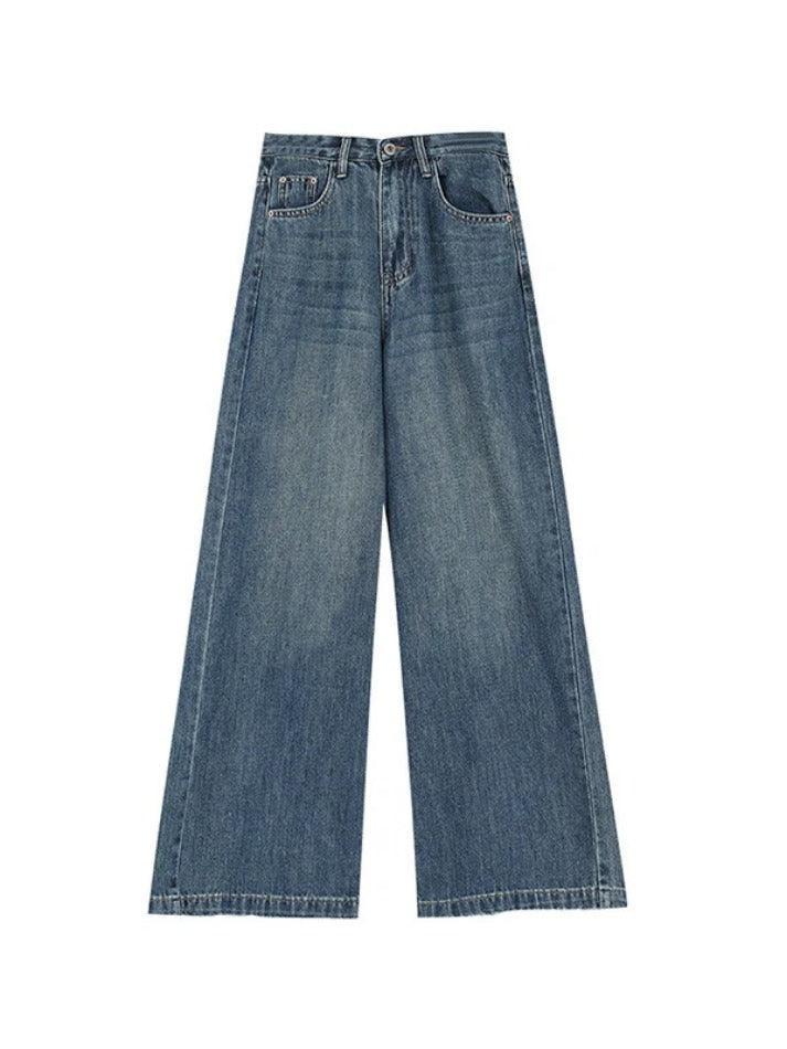 Versatile Vintage Blue High Rise Boyfriend Jeans - AnotherChill