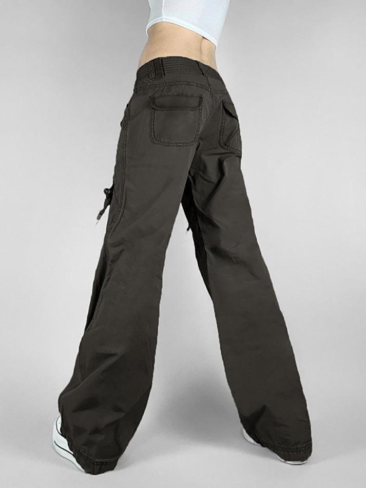 Multi-Pocket Low-Rise Cargo Jeans