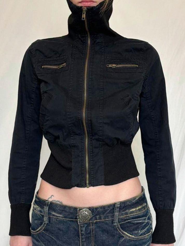 Waist Slimming Zipper Jacket