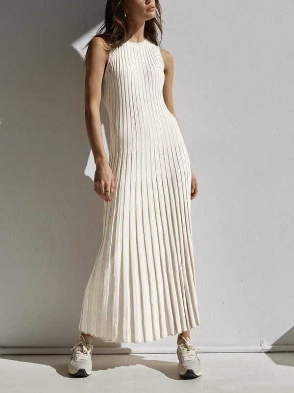 Camille Knit Pleat Maxi Dress - AnotherChill