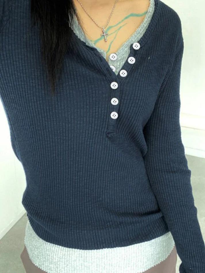 Solid Color Long Sleeves Knits