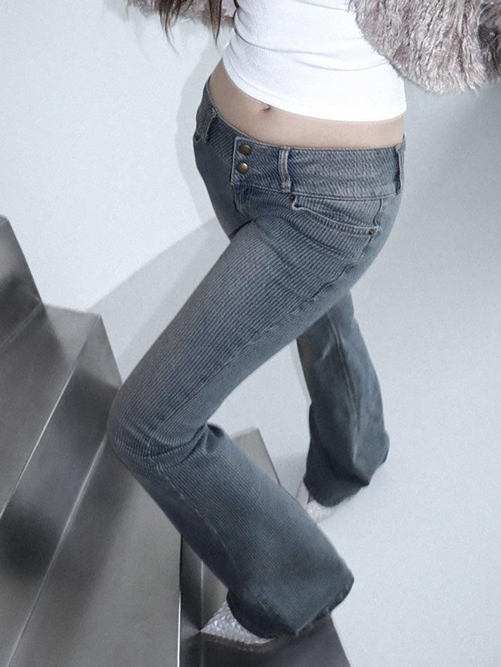 Vintage Low-Rise Flared Jeans