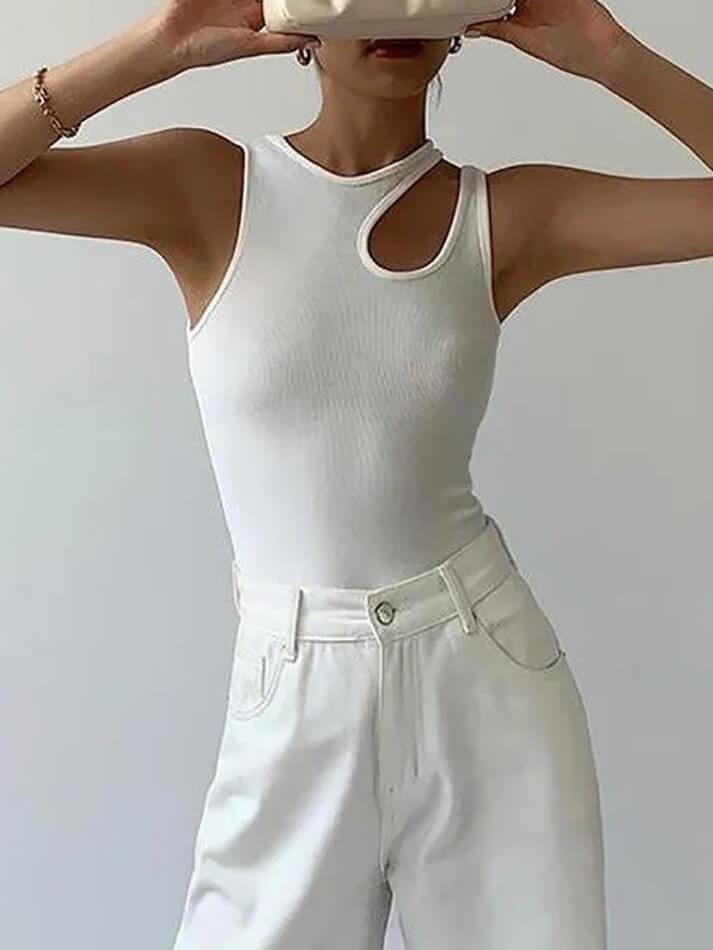 Cutout Tank Top - AnotherChill