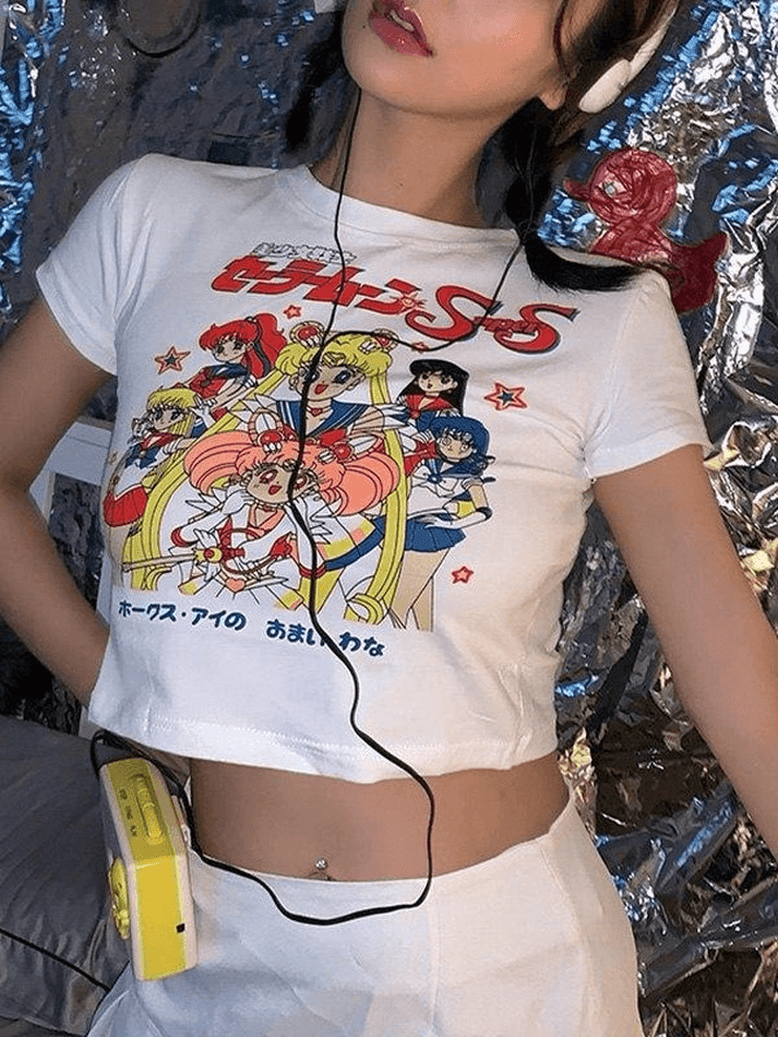 Anime Graphic Crop Top - AnotherChill