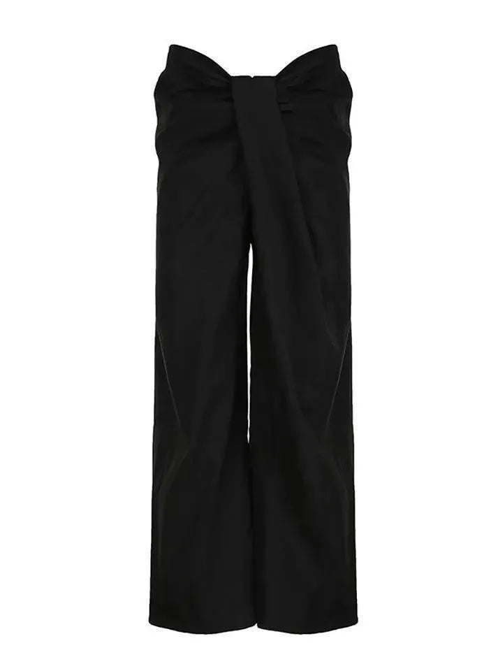 Asymmetrical Cross Waist Cargo Pants - AnotherChill