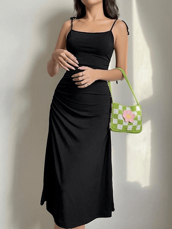 Backless Tie Strap Maxi Dress - AnotherChill