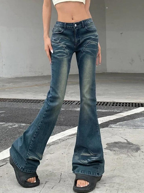 Bootcut Low Rise Denim Jeans - AnotherChill
