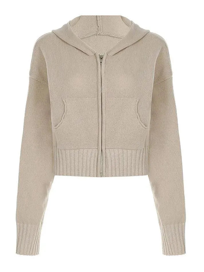 Casual Loose Knit Hooded Cardigan - AnotherChill