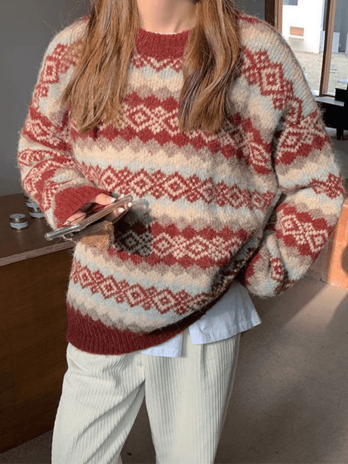 Christmas Jacquard Knit Sweater - AnotherChill