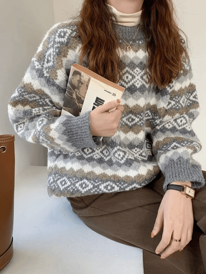 Christmas Jacquard Knit Sweater - AnotherChill