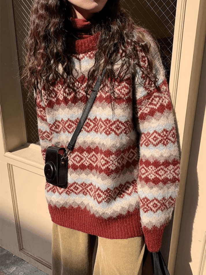 Christmas Jacquard Knit Sweater - AnotherChill