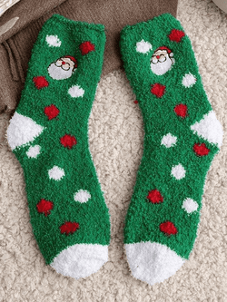 Christmas Santa Claus Coral Fleece Socks - AnotherChill