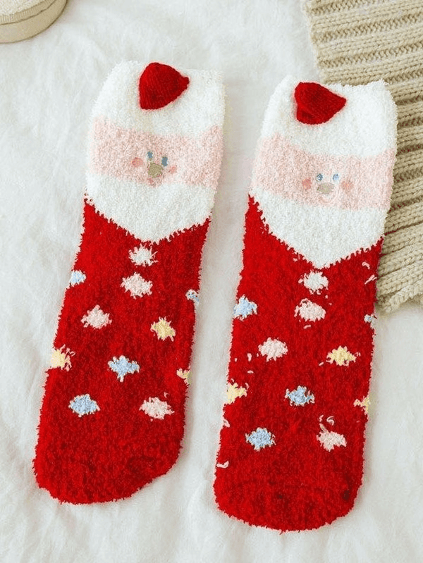 Christmas Snowman Coral Fleece Socks - AnotherChill
