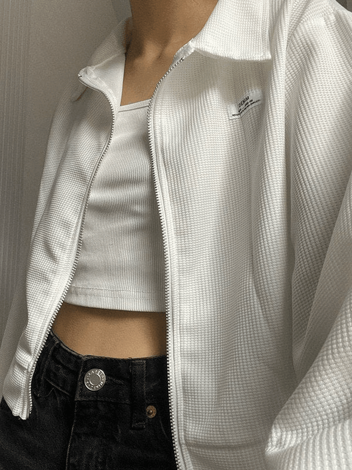 Cropped Zip-Up Jacket - AnotherChill
