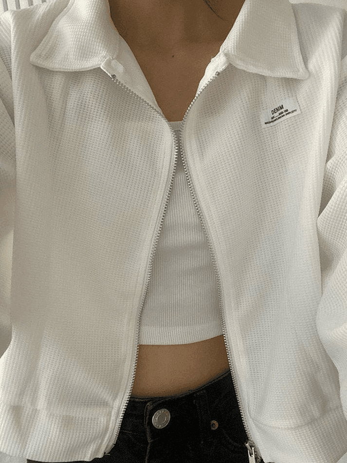 Cropped Zip-Up Jacket - AnotherChill