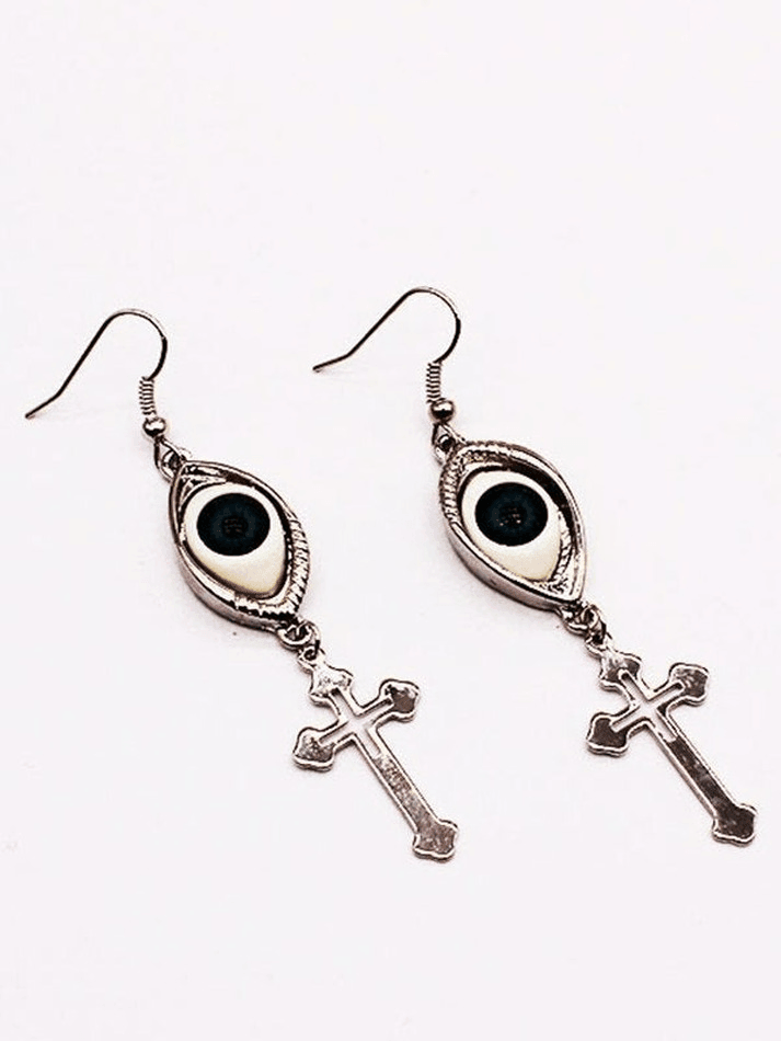 Cross Demon Eye Earrings - AnotherChill