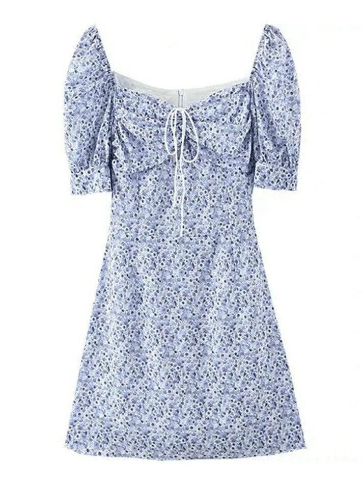 Ditsy Floral Short-Sleeve Mini Dress - AnotherChill