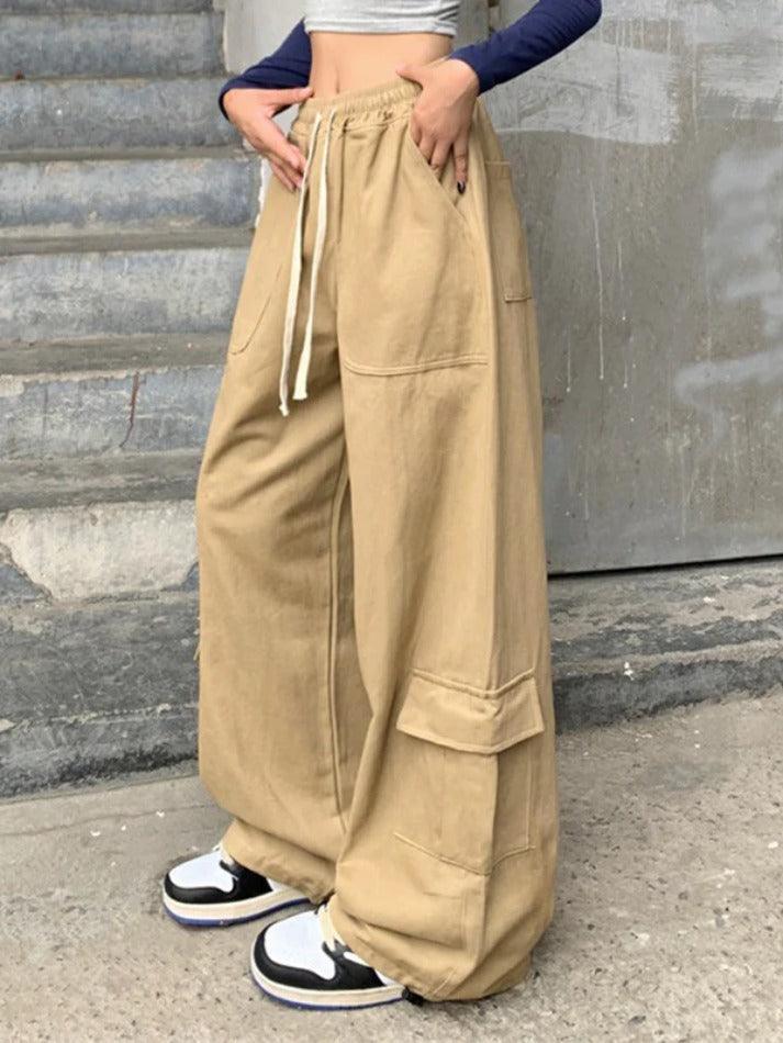 Drawstring Street Baggy Cargo Pants - AnotherChill