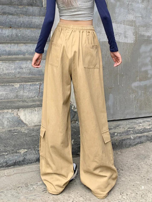 Drawstring Street Baggy Cargo Pants - AnotherChill