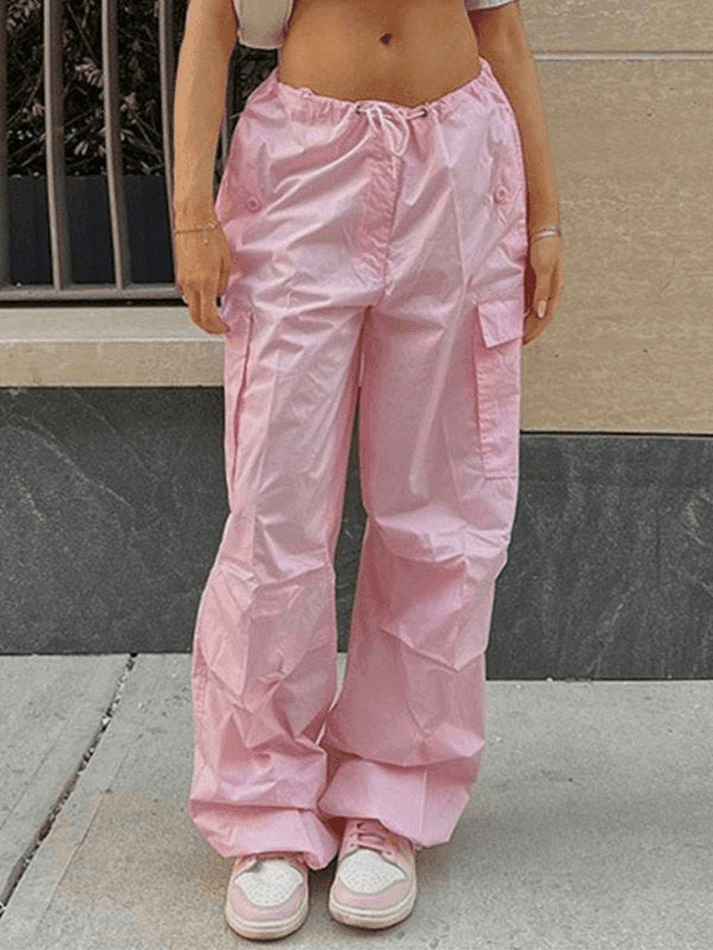 Drawstring Y2K Baggy Cargo Pants - AnotherChill