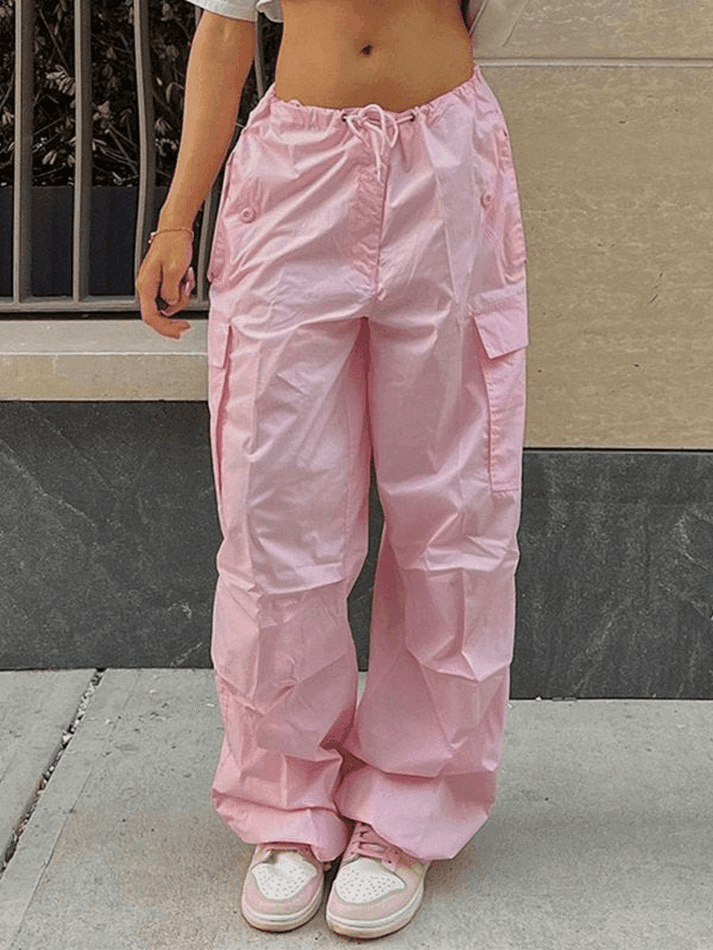 Drawstring Y2K Baggy Cargo Pants - AnotherChill