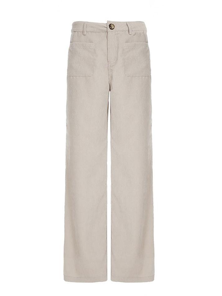 Low Rise Pocket Corduroy Pants