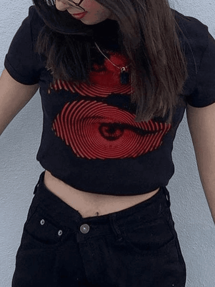 Eye Print Baby Crop Top - AnotherChill