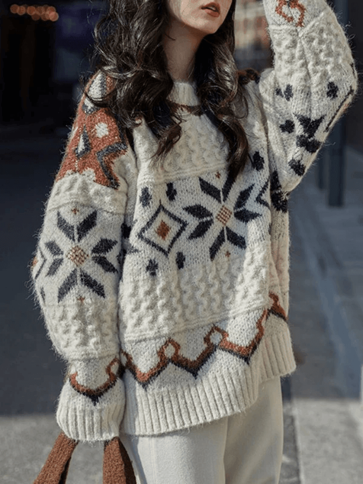 Fair Isle Christmas Pullover Sweater - AnotherChill