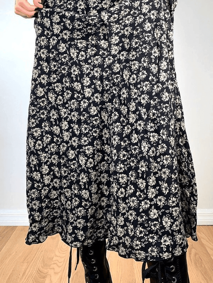 Floral Allover Midi Skirt - AnotherChill