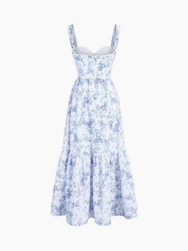 Floral Zippered Dress with Pockets - AnotherChill