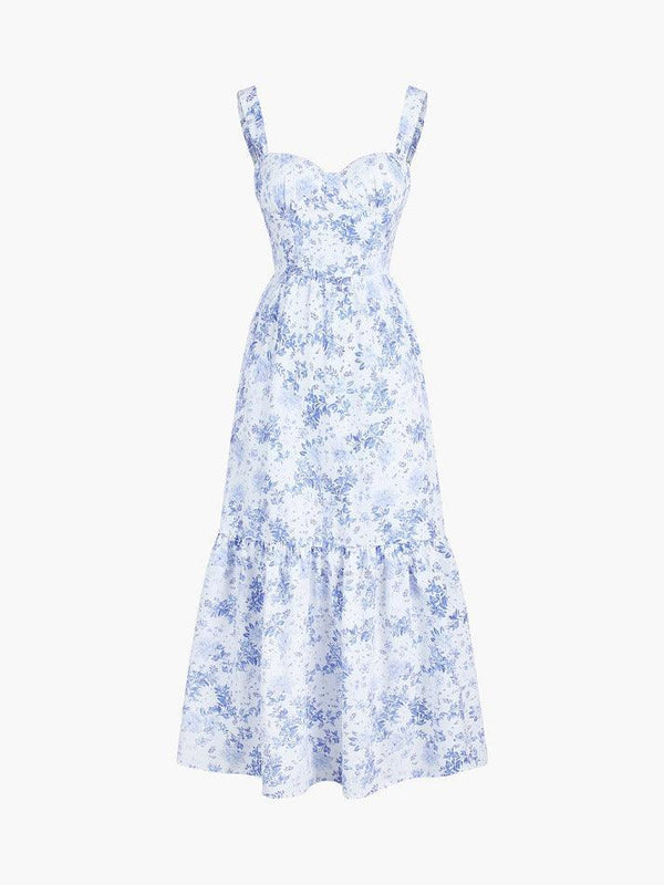 Floral Zippered Dress with Pockets - AnotherChill