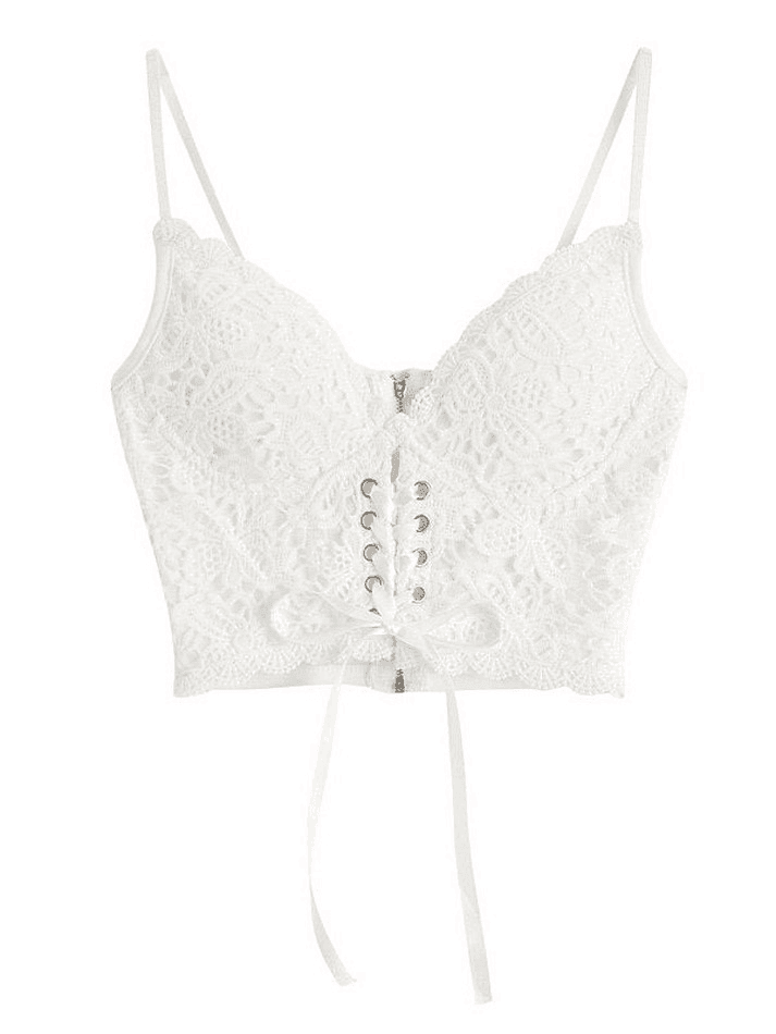 Front Tie Lace Bustier - AnotherChill