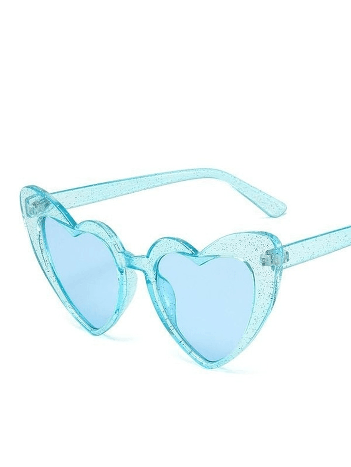 Glitter Heart Pattern Sunglasses - AnotherChill