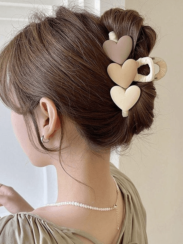 Heart Decor Large Hair Claw - AnotherChill