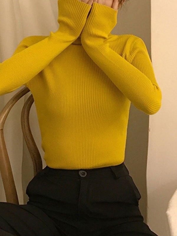 High Neck Jumper Knit Top - AnotherChill