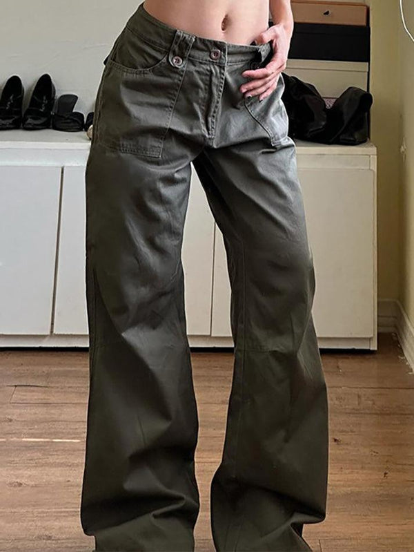 High Waist Street Pocket Cargo Pants - AnotherChill