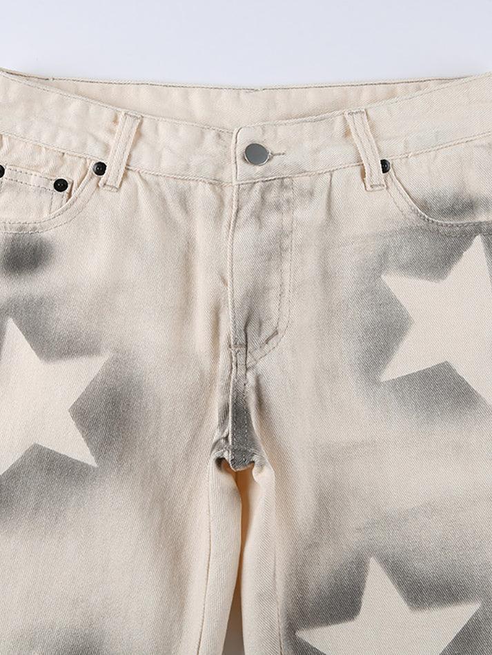 High Waisted Clashing Star Jeans - AnotherChill