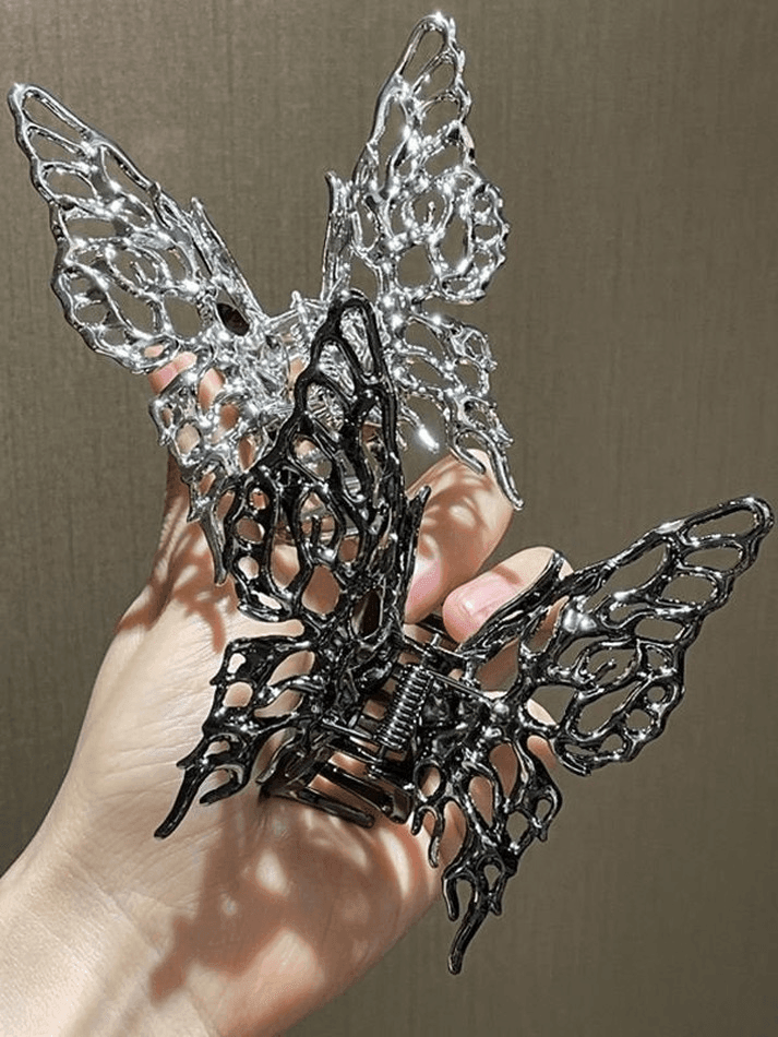 Hollow Out Butterfly Large Hair Claw - AnotherChill
