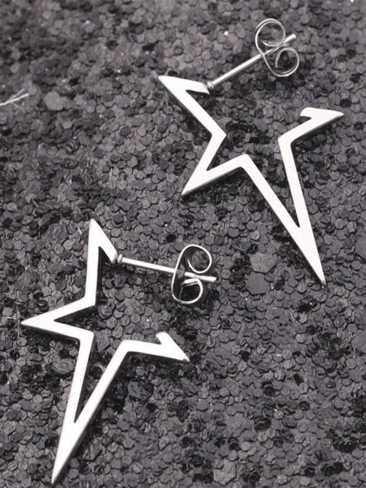 Irregular Chunky Star Pendant Earrings - AnotherChill