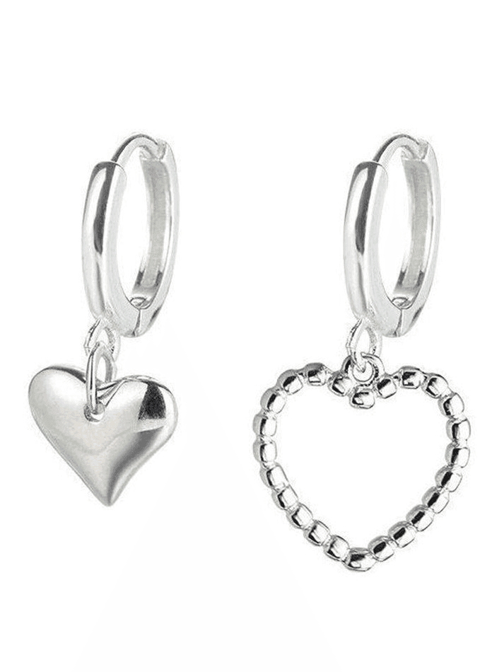 Irregular Heart Pendant Hoop Earring - AnotherChill