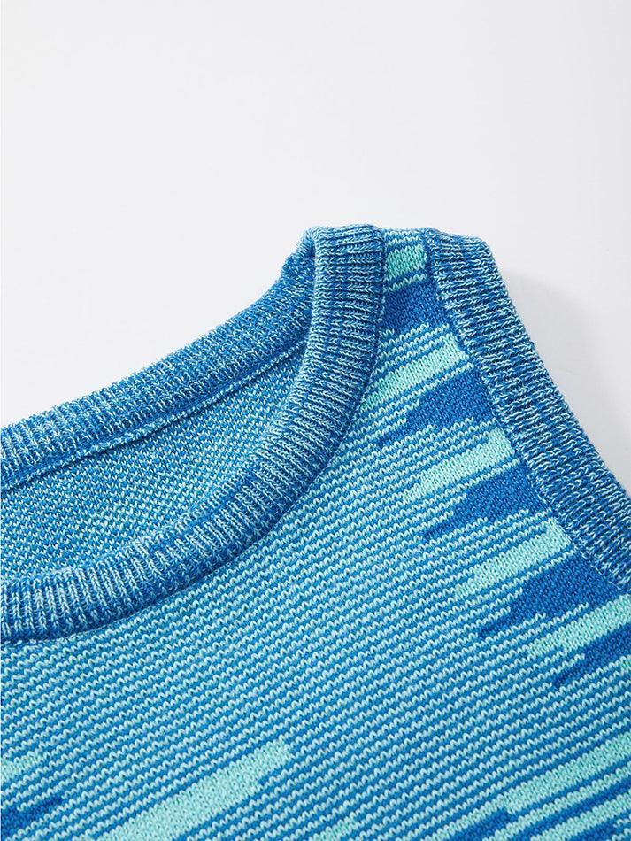 Jacquard Cropped Knit Tank Top - AnotherChill