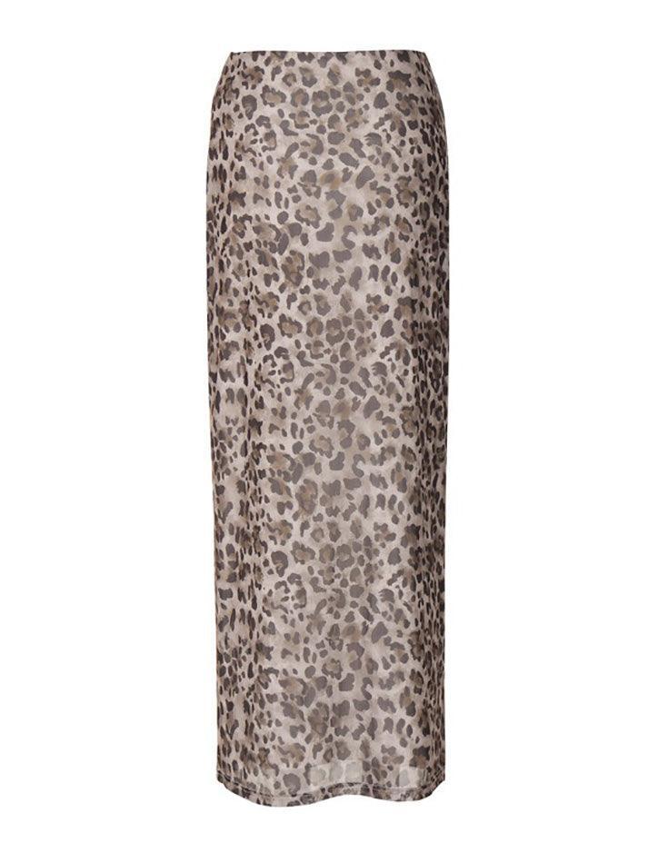 Leopard Printed High Waist Half Body Skirt - AnotherChill