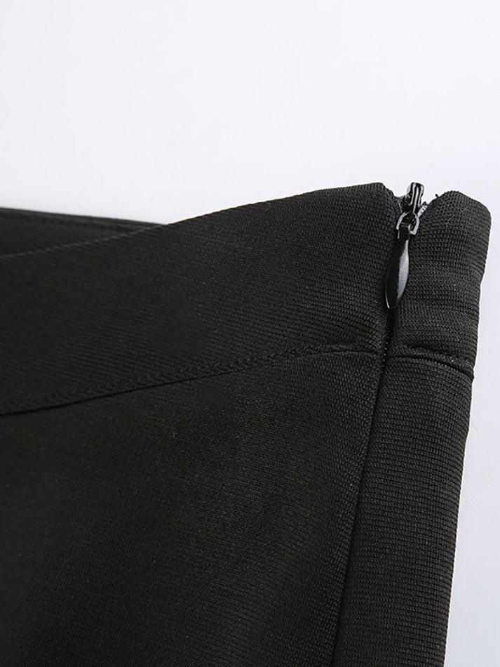 Lined Detail Split Cargo Mini Skirt - AnotherChill