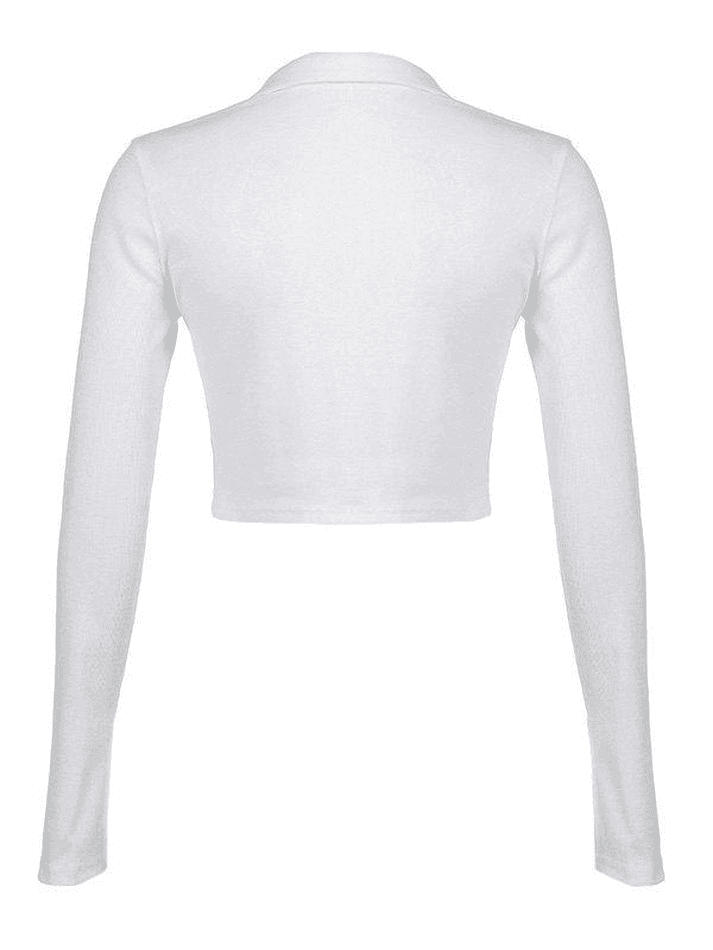 Long Sleeve Rib Knit Crop Top AnotherChill