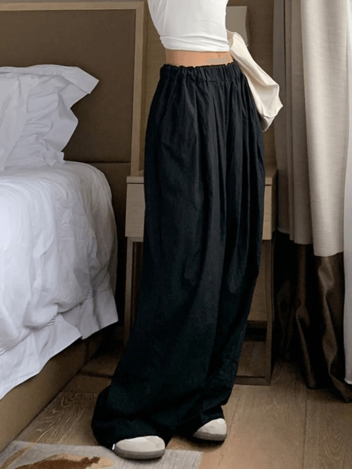 Loose Elastic Straight Leg Lounge Pants - AnotherChill