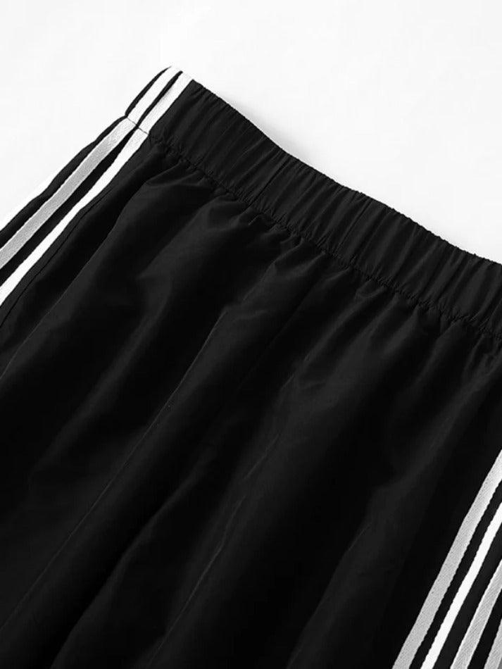 Low Rise Piping Detail Wide Leg Pants - AnotherChill