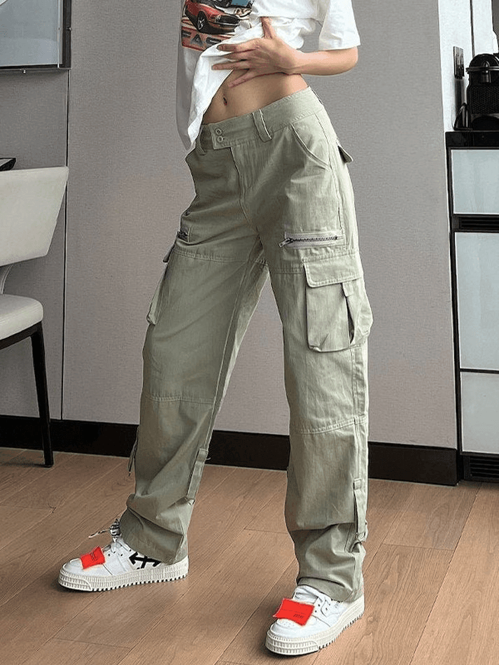 Low Waist Baggy Parachute Cargo Pants - AnotherChill