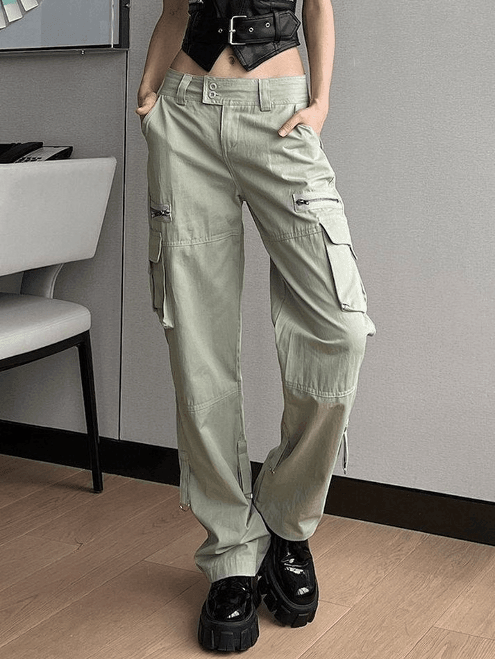 Low Waist Baggy Parachute Cargo Pants - AnotherChill